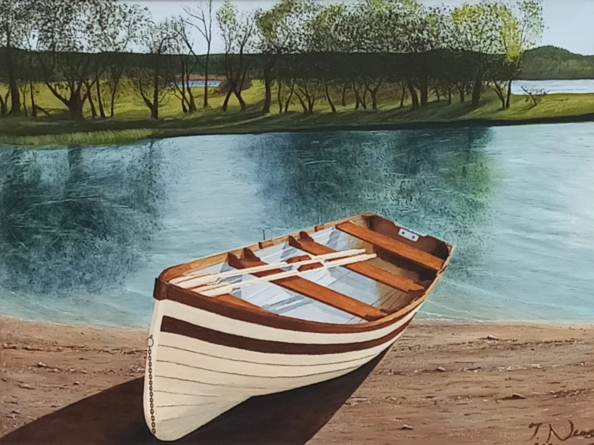Boat On The Lake Shore